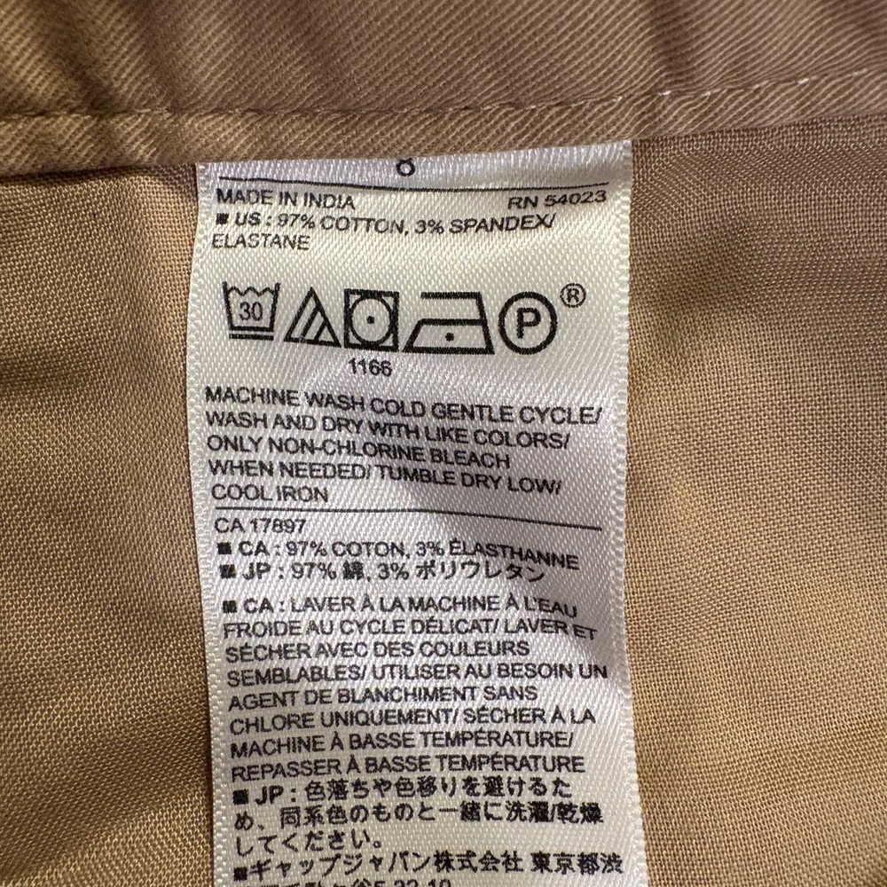 Banana Republic Chino Pant Womens Size 8 Brown/khaki Belted Straight Leg Casual - Picture 5 of 5